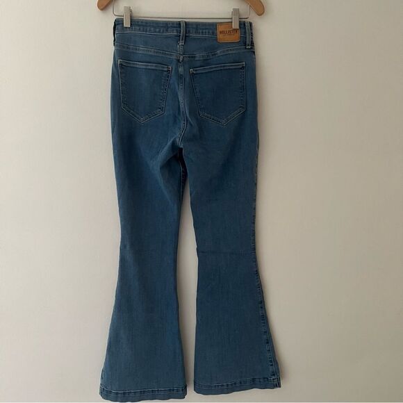 Hollister Jeans Flared Curvy High Rise Vintage Flare Tall 29 Patch Pockets - Picture 3 of 9